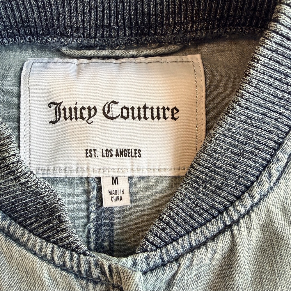 Juicy Couture | Lightweight Denim Blue Bomber Jacket - Picture 8 of 9